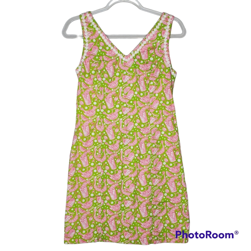 Vintage Lilly Pulitzer Shrimp Cocktail dress sz 6